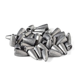 DUKES 40pcs 10g 40pcs Texas Rig Sinker Worm Sinker Bullet Weight Bass Ajing Mebaling 10g 40pcs