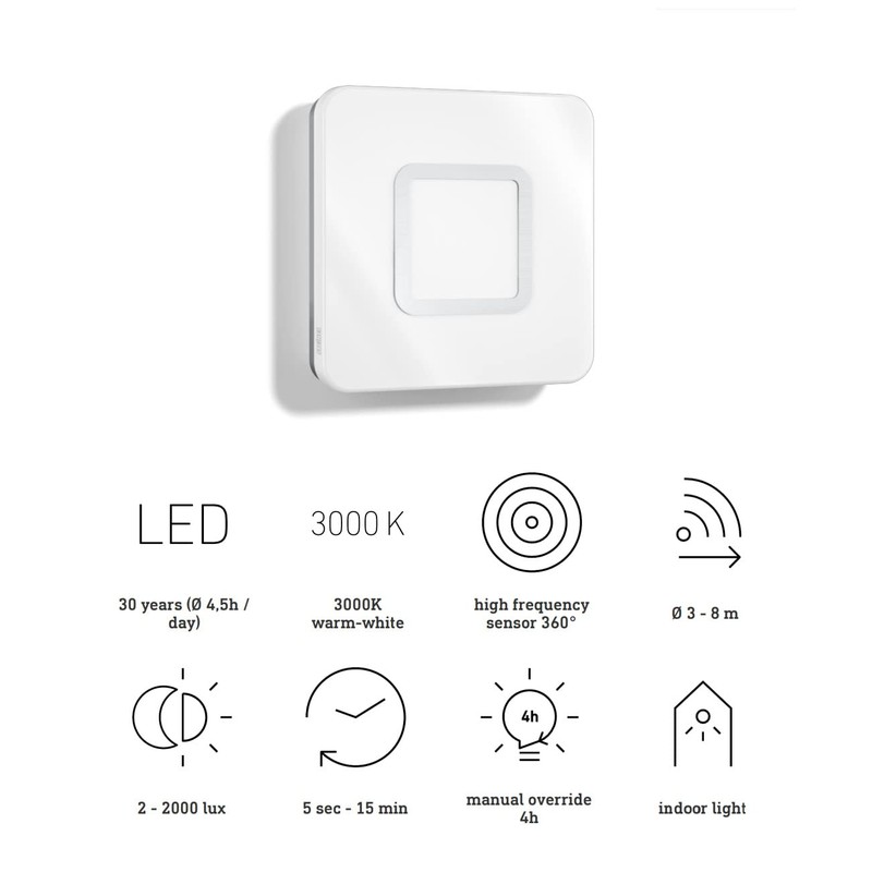 Steinel LED indoor lamp RS LED M1 V2 stainless steel