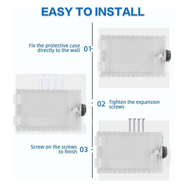 Thermostat Lock Box Tamperproof Anti Damage Clear Acrylic Thermostat Wall