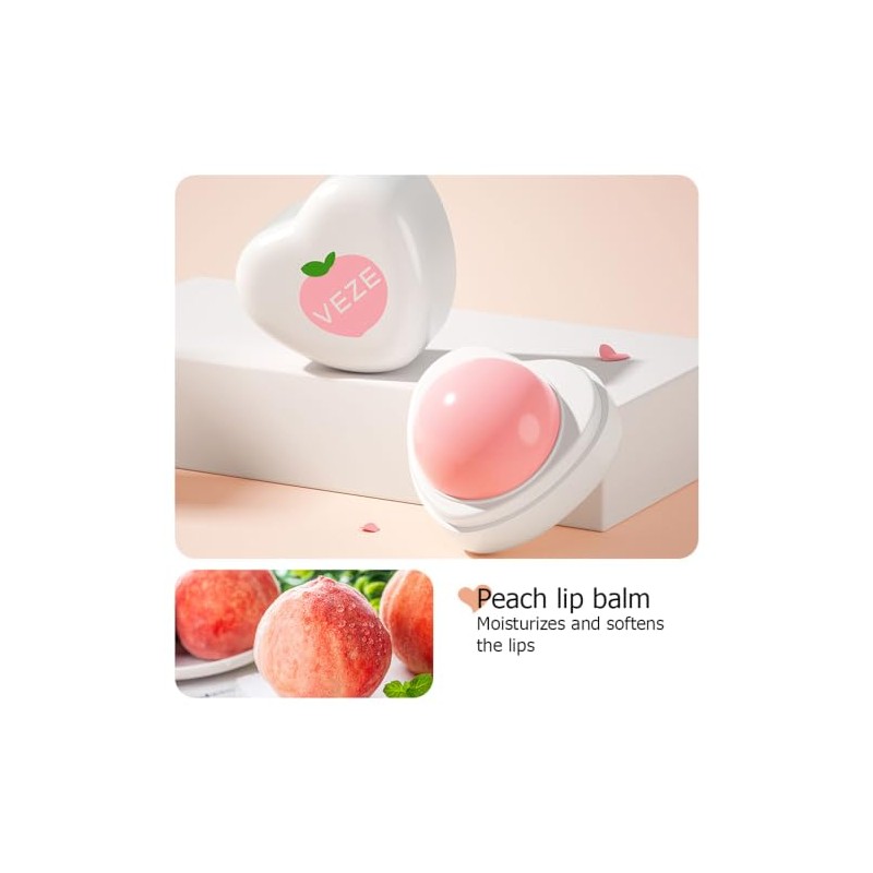 VENZEN Honey Peach Moisturizing Lip Balm Nourishing 5.8g