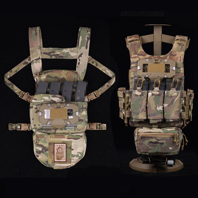 Tactical Vest Phone Holder Molle Mount, Universal Chest Phone Board