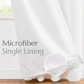 COLLACT White Linen Curtains 63 Inch Length for Living Room/Bedroom Farmhouse Curtains with Lined Light Filtering Privacy Drapes Rod Pocket Back Tab Window Treatments, W50 x L63, 2 Panels Off White