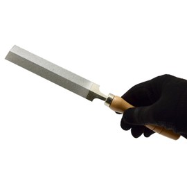 Takagi Diamond Double-edged File with Wooden Handle 4.9 inches (125 mm)