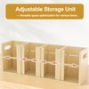 Sawjut Wood Cup Lid Organizer 4 Compartments with Adjustable Dividers