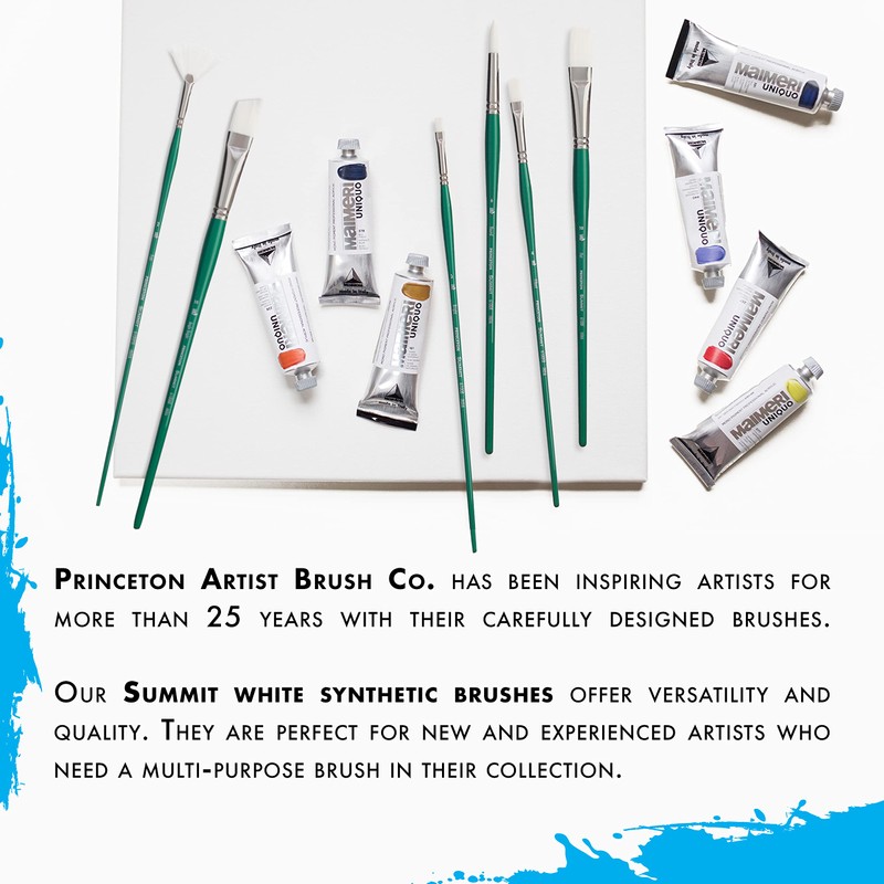 Princeton 6100 Synthetic Bristle Oil & Acrylic Brushes 8 Filbert
