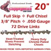For STIHL COPPERHEAD 2-Pk 20" SKIP TOOTH Chains fits STIHL