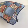 Out Style 45x45 Gobelins Imported Fabric Cushion Cover (Denim Stitch,