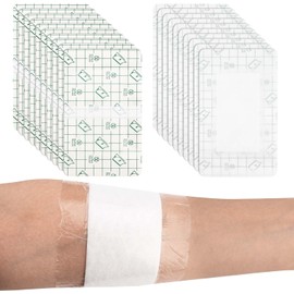 20 Stück Transparente Wasserfeste Pflaster, 9 x 15 cm Transparente Pflasterfolie, Wundverband zum Duschen mit Saugfähigem Baumwollkissen für Schwimmen Dusche Sport Tattoo