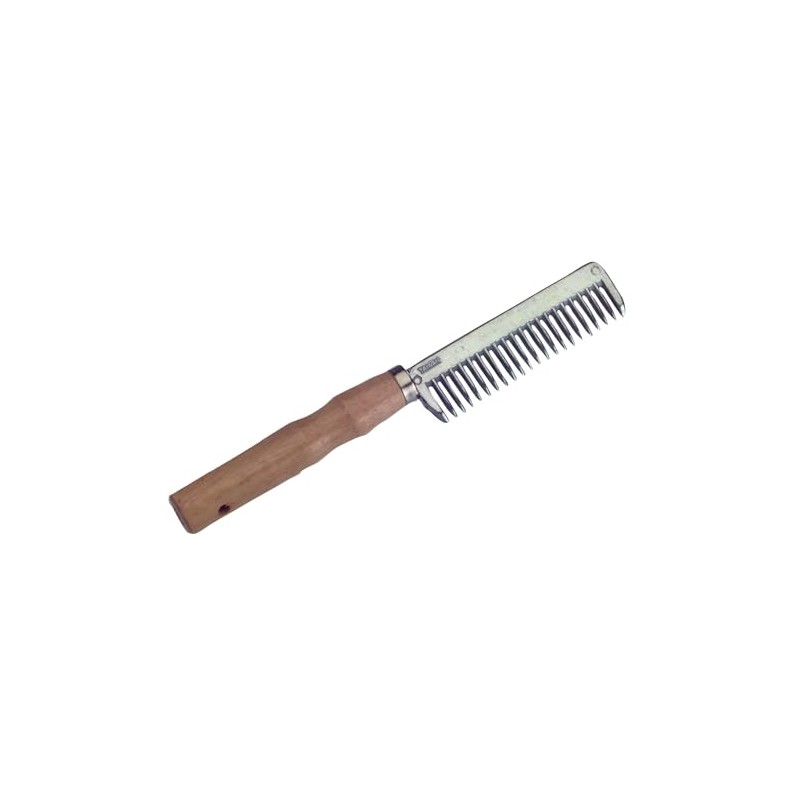 Roma Wood Handle Aluminium Pulling Comb