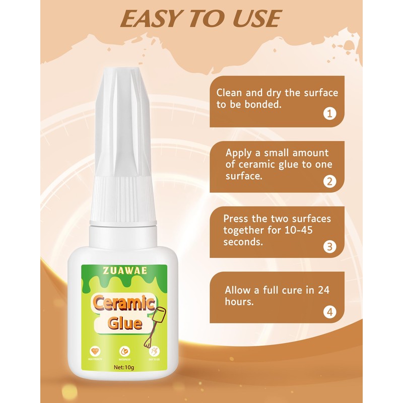 Waterproof Ceramic Repair Glue- Super Ceramic Glue Repair Temperature Resistant