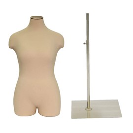 Adult Female Plus Size Mannequin 3/4 Half Body Dress Form Pinnable Torso #FF2WPL+05