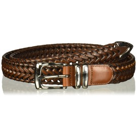 Portfolio Braided Belt With Genuine Leather (Sizes 30-54 Inches), Luggage, 40