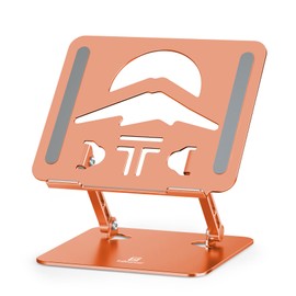 ToBeoneer Laptop Stand, Ergonomic Adjustable Computer Stand for Collaborative Work, Foldable and Portable Heat Sink Computer Stands, Fits up to 15.6-inch Laptops (Orange)