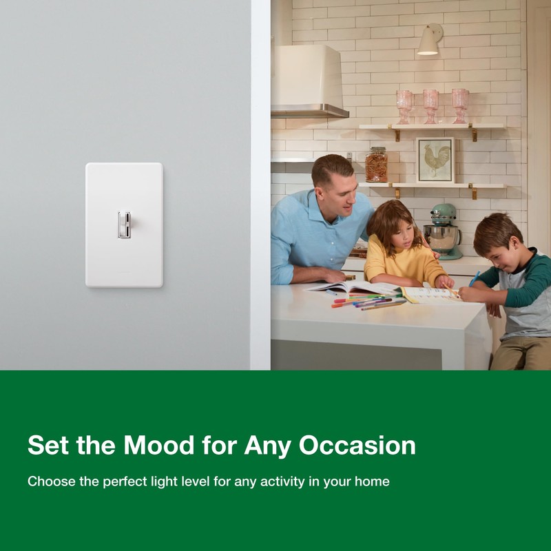 Lutron Ariadni/Toggler LED+ Dimmer Light Switch for Dimmable LED, Halogen
