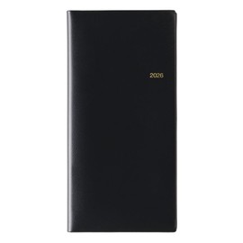 NOLTY Norty Efficiency Notebook Wickarrow II (2026 January Start Weekly Business Notebook) Pocket Size Small Monthly Block Weekly Zone Black Schedule Book R1731