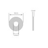 M6 (6mm x 50mm OD) Flat Penny Repair Washers A2