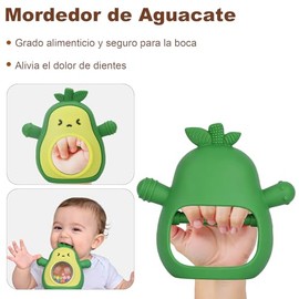 Mordedera para Bebé de Silicona Suave, Juguete de Dentición con Texturas, Diseño Ergonómico Fácil de Sujetar, Ligera y Cómoda, para Bebés 3-12 Meses