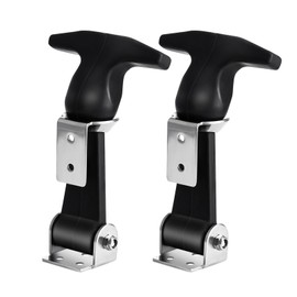 Housoutil Rubber Hood Closure, Pack of 2 Elastic Stainless Steel Rubber Hood Closure, Flexible T Handle Hasp, Hood Rubber Tractor Pull Locks for Tool Box, Vehicle Engine Bonnet