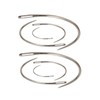 Curved Leather Sewing Needles, 8-Piece Set, Silver, Heavy Duty for