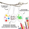 12 white papier-mâché Easter eggs | Classic Easter decoration for