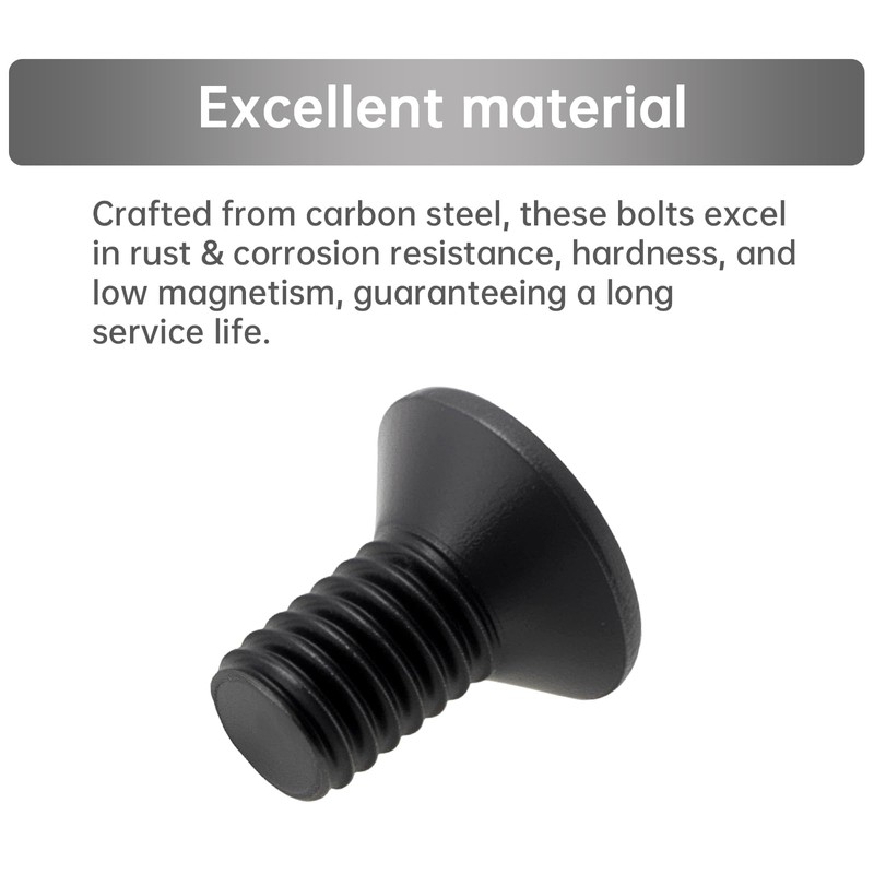 CLAHJQX 100 Pcs M3-0.5 x 4mm Flat Head Machine Screws,