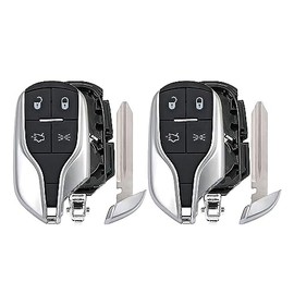 2X New Replacement Proxy Key Fob Remote Shell / CASE Compatible with & Fit for Maserati Vehicle - MPN M3N-7393490-07 (NO Electronics or Chip Inside)