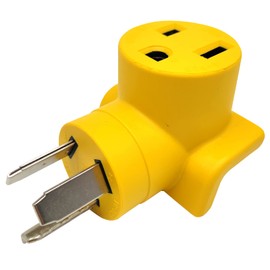 Parkworld 63012 Dryer 3 Prong Adapter NEMA 10-30P to 6-50R One Piece Compact Adapter, Output 30amp 250volt