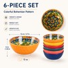 Set Of 6 Colorful Ceramic Small Bowls, Bohemian Style Snack,