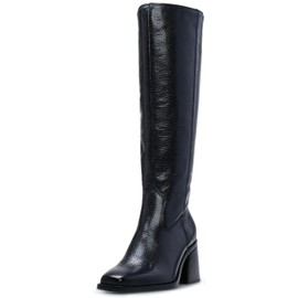Vince Camuto Women's Sangeti Stacked Heel Knee High Boot Fashion, Black, 9.5