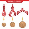 GarveeLife 36In Log Lifting Tongs with 4 Claw Timber, 360°Swivel