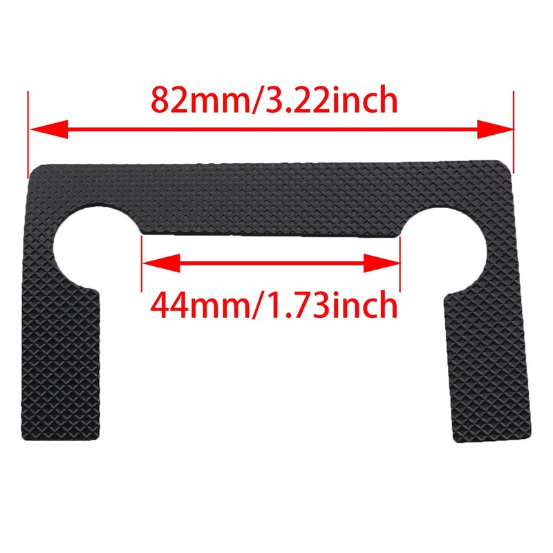 MDXing 10PCS 82x44mm Black Bathroom Clip Gaskets Non Slip Gasket