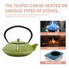 Cast Iron Teapot,SECHUDO Tea Kettle Coated with Enameled Interior for