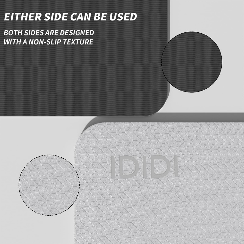 8mm Large Yoga Mat (6'x 4') - Extra Long and