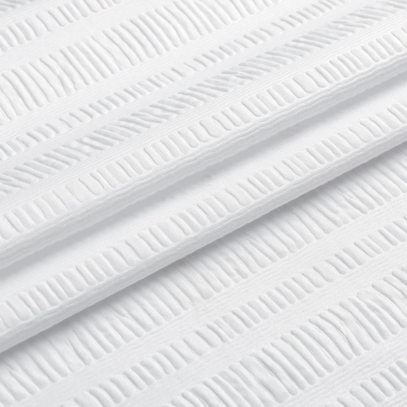 Aiyufeng Moga White Extra Long Shower Curtain 72 x 84,