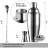 25oz Cocktail Shaker Set, Martini Shaker Set with Built in