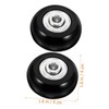ULTECHNOVO 1set Pu Silent Rubber Replacement Wheels for Suitcases Noise