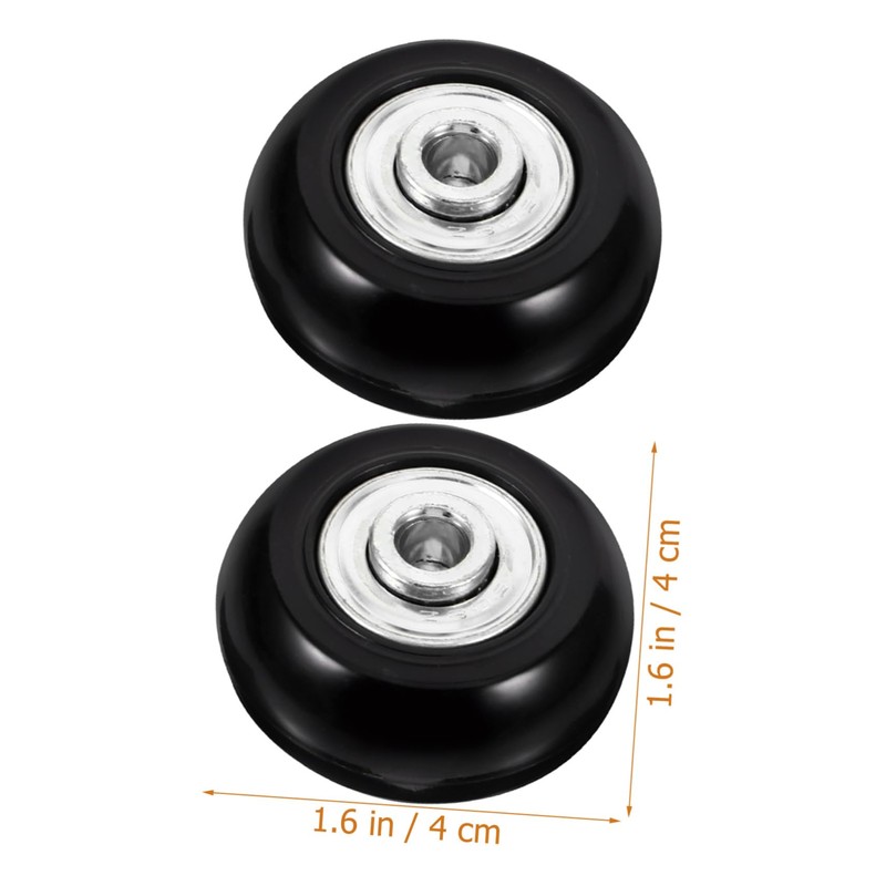 ULTECHNOVO 1set Pu Silent Rubber Replacement Wheels for Suitcases Noise