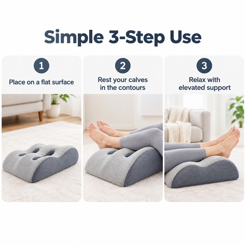 Contoured Memory Foam Leg Pillow – Dual Leg Support for