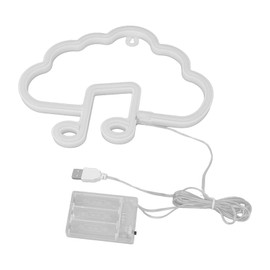 LED Neon Sign Note Shaped PVC USB Battery Power Supply Children Bedroom Neon Lamp for Decoration