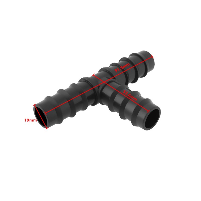 Briny River 4pcs Tee Hose Joiner Pipe Hose Pipe T-Shaped