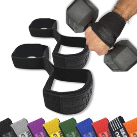 BEAR GRIP - Premium Figure 8 weight lifting straps (sold in pairs) (Yellow)