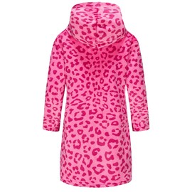 DNggAND Boys Girls Bathrobes,Toddler Boy Girl Robes,Children's Plush Soft Coral Fleece Hooded Pajamas Sleepwear for Kids Red 11-12Y