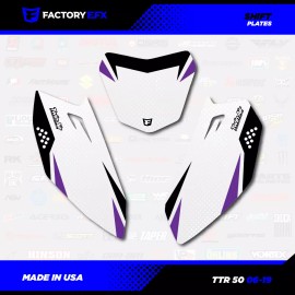 Factory EFX White & Purple Shift Racing Graphics Kit fits 06-25 YAMAHA TTR50 TTR 50 decal