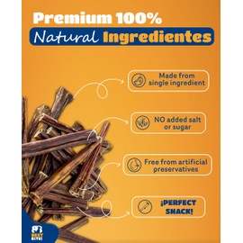 Best Bite! 6" Gullet Sticks for Dogs (25-Pack) – All Natural Beef Esophagus Chews, High Protein, Low Fat, Support Joint Health, Long-Lasting Dog Treats, Responsibly Sourced Gullet Bully Sticks