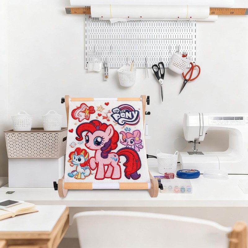 Adjustable Embroidery Stand - Wood Embroidery Hoop Stand & Cross
