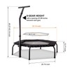 leikefitness Professional Gym Workout 50" Fitness Trampoline Cardio Trainer Exercise
