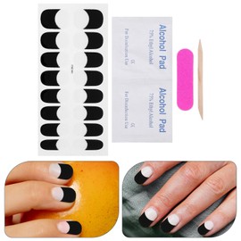 Ipetboom DIY Fingernail Stickers Set Press on Nails Almond Line Art Stickers for Nails Decals