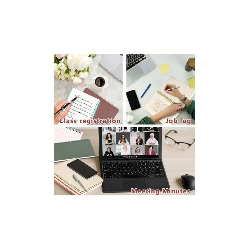 4 Pieces Con Pasta Dura, Cuadernos De Notas Profesional