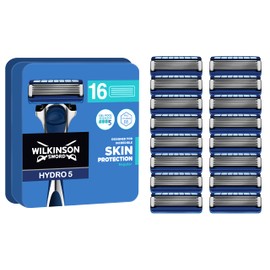 WILKINSON SWORD - Hydro 5 Razor Blades for Men | Pack of 16 Replacement Packs | Moisturising Gel and Precision Trimmer