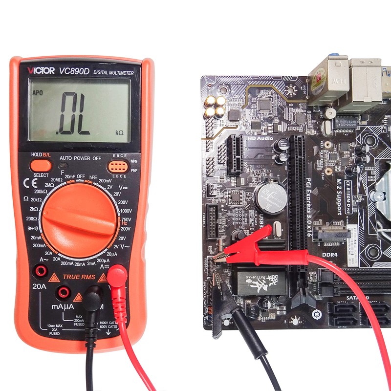 Cleqee 2PCS Multimeter Test Leads, 4mm Banana Plug to Crocodile